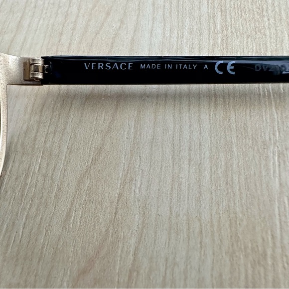 VERSACE for men NEW SUNGLASSES modern shield style black silver gold with case - Picture 9 of 11